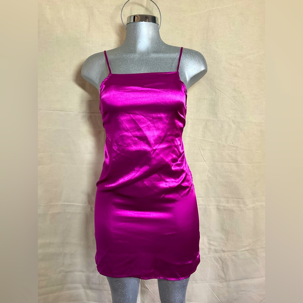 Satin Spaghetti Strap Maxi Dress, NWOT.